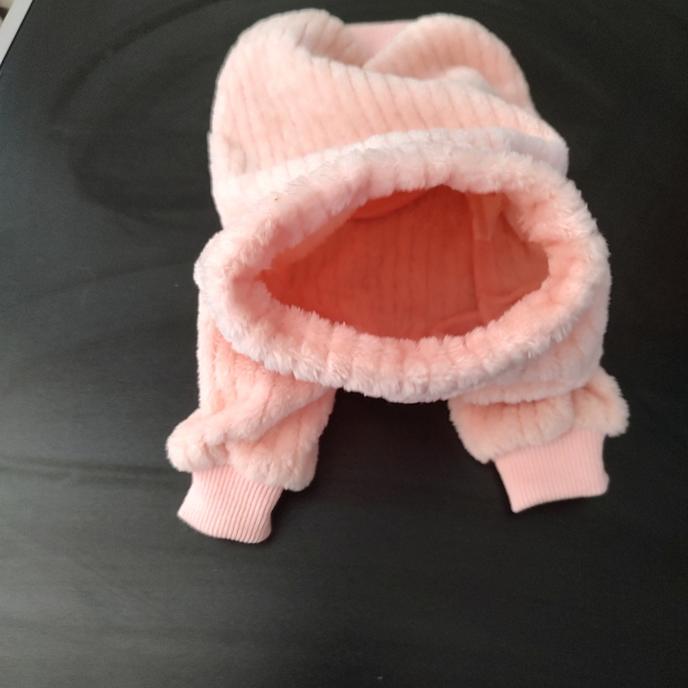 Cozy Pink Fleece Dog Hoodie